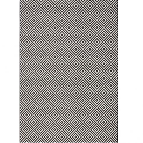 Černo-bílý venkovní koberec NORTHRUGS Karo, 160 x 230 cm Bonami.cz