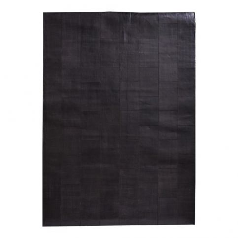 Tmavě hnědý koberec z pravé kůže Fuhrhome Rabat, 170 x 240 cm - Bonami.cz