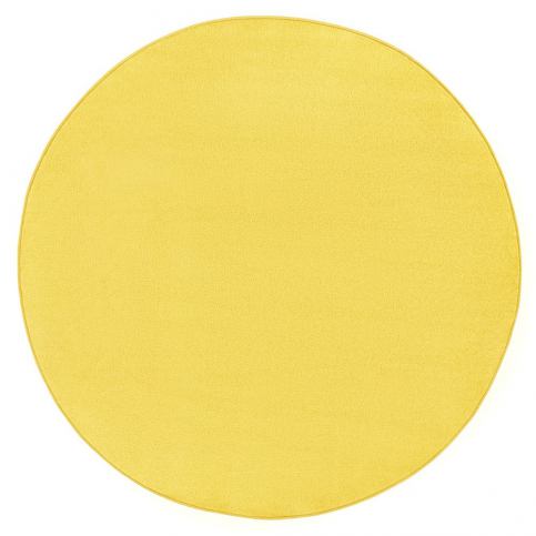 Žlutý koberec Hanse Home, ⌀ 133 cm - Bonami.cz