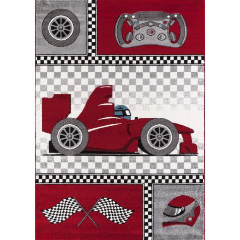 Dětský kusový koberec Formule 460 Red - 160x230cm - Nábytek Harmonia s.r.o.