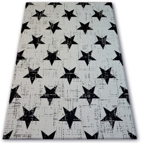  Kusový koberec Flat Star bílý 120x170 - Beliani.cz