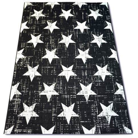  Kusový koberec Flat Star černý 120x170 - Beliani.cz