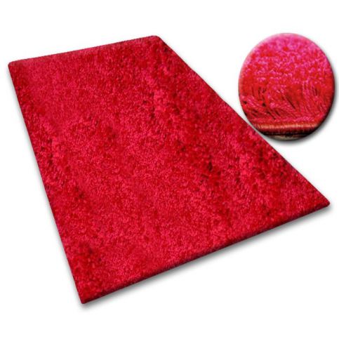  Kusový koberec Iria SHAGGY tmavě červený 150x400 - Beliani.cz