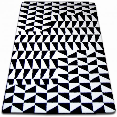  Kusový koberec SKETCH Half bílo-černý 80x150 - Beliani.cz