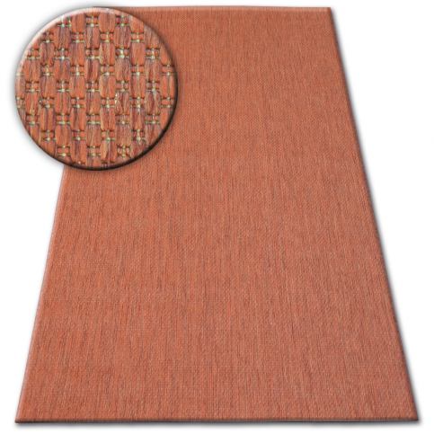  Kusový sisalový koberec Riddim oranžovo-červený 160x230 - Beliani.cz