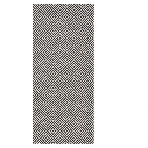Černo-bílý venkovní koberec NORTHRUGS Karo, 80 x 200 cm Bonami.cz