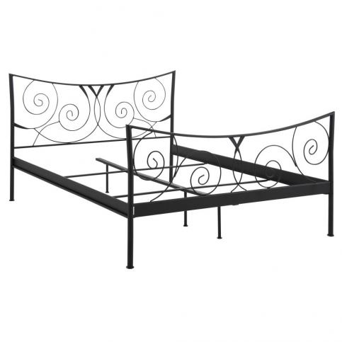 Černá dvoulůžková kovová postel Støraa Isabelle, 180 x 200 cm - Bonami.cz