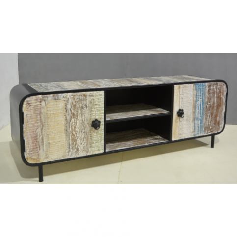 TV stolek z recyklovaného mangového dřeva BARVA MANGO A - Holi wood  1106 - Beliani.cz