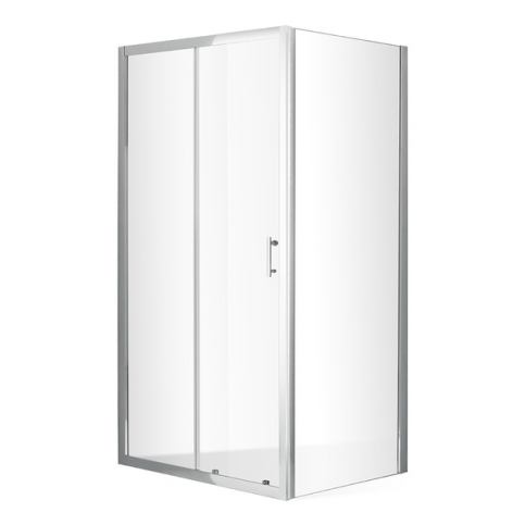 Posuvné sprchové dveře OBD2 s pevnou stěnou OBB Obdélníkový sprchový kout 1200x800 mm OBD2-120_OBB-8 - Beliani.cz