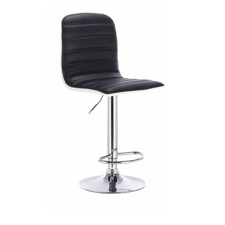 Barová židle, černá / bílá / chrom, Gerik 0000206813 Tempo Kondela - DEKORHOME.CZ