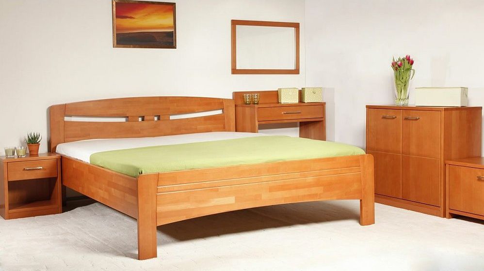Masivní postel s úložným prostorem Evita 1 - 160/180 x 200cm - 160 x 200cm - Nábytek Harmonia s.r.o.
