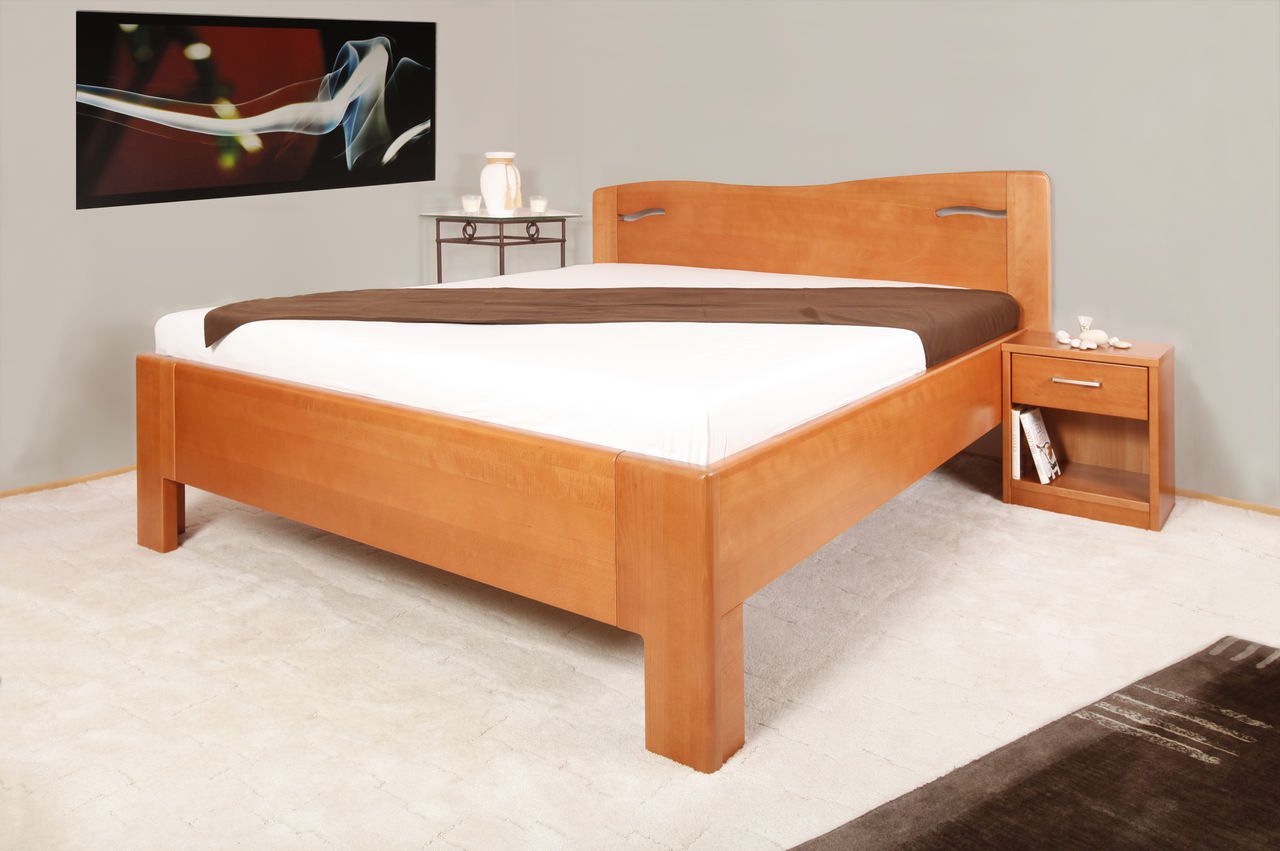 Masivní postel s úložným prostorem K-design 2 - 160/180 x 200cm - 160 x 200cm - Nábytek Harmonia s.r.o.