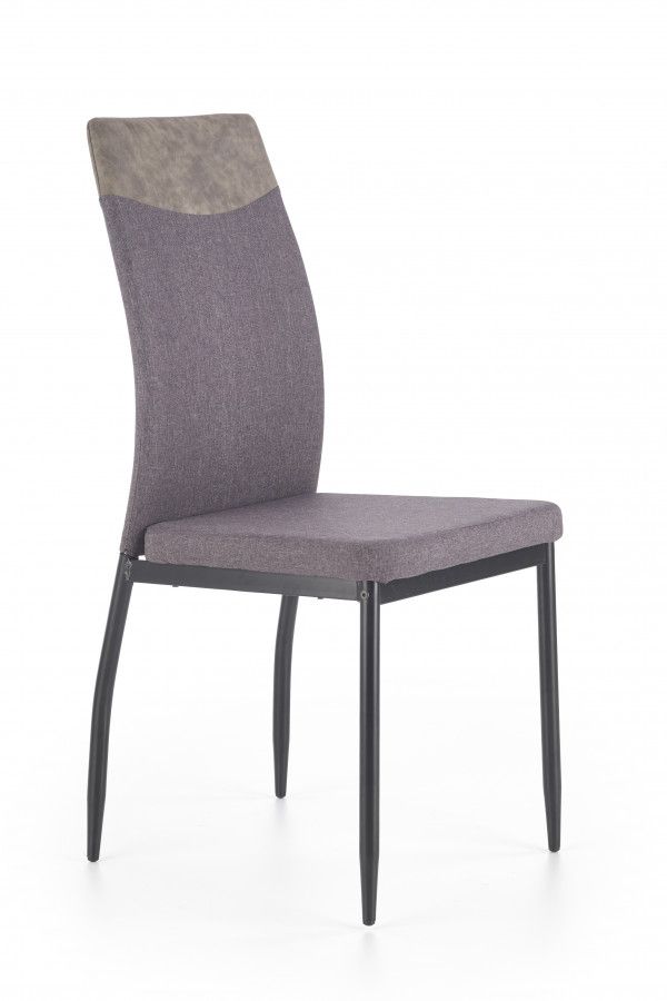 Halmar Jídelní židle K-276 tmavě šedá/šedá ekokůže - ATAN Nábytek