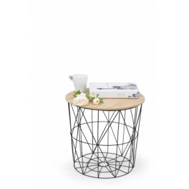 HALMAR Odkládací stolek Marfel přírodní dřevo/bílá
