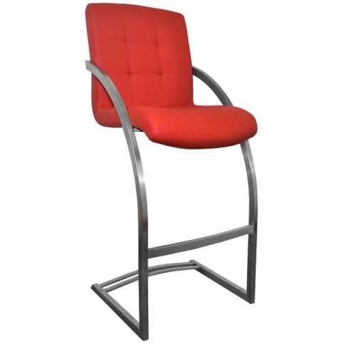 Barová židle Dusk, ekokůže, červená | -70 % csv:SDusk DMQ+ - Designovynabytek.cz
