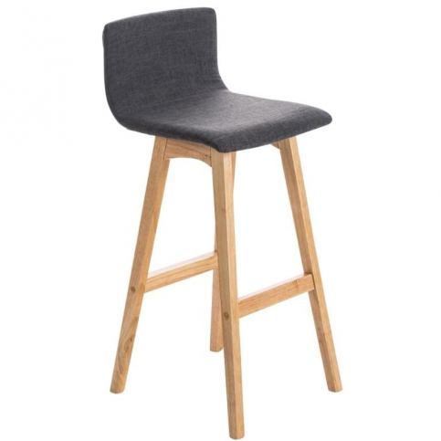 Barová židle Fredrika, podnož buk, světle šedá | -40 % Scsv:101164856 DMQ+ - Beliani.cz