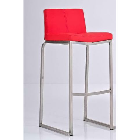 BHM Germany Barová židle s nerezovou podnoží Blank (SET 2 ks) Barva: červená - M DUM.cz
