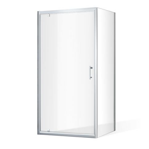 Otevírací jednokřídlé sprchové dveře OBDO1 s pevnou stěnou OBB Obdélníkový sprchový kout 800x900 mm  - Beliani.cz