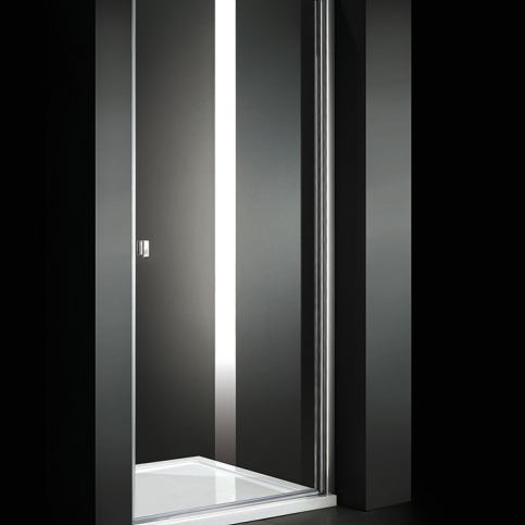 Glass B1 100 sprchové dveře do niky jednokřídlé 96-100cm, barva rámu bílá, výplň sklo - čiré - Beliani.cz