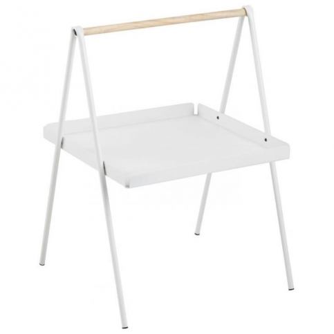 Odkládací stolek Lopes 42x50 cm, kov, bílá SCHDN0000070355 SCANDI - Beliani.cz