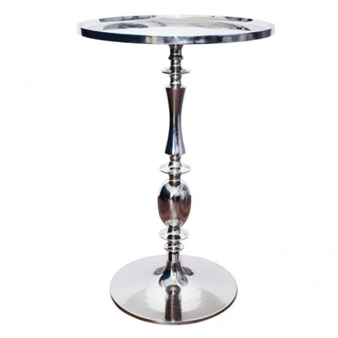 Odkládací stolek Cora Ø 45,5 cm, stříbrná 103651 VenLouis - Beliani.cz