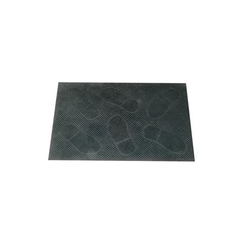 Home Elements Venkovní gumová vstupní rohožka Foot steps - černá 40 x 60 cm - Beliani.cz