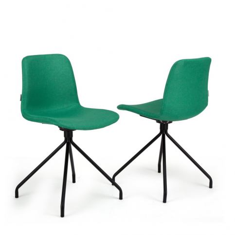Sada 2 zelených židlí Garageeight Forett X - Bonami.cz