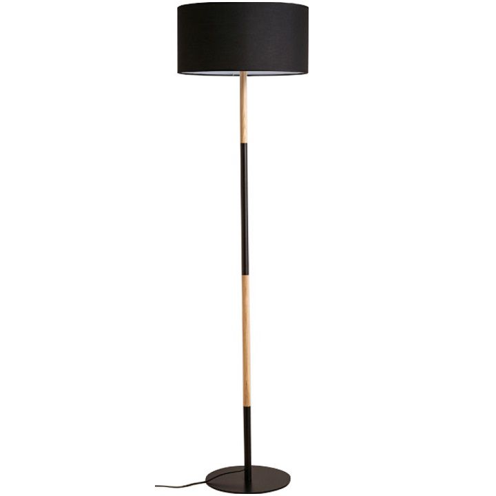 Stojací lampa CINDA Typ 21 černá s dřevěným vzorem Tempo Kondela - DEKORHOME.CZ