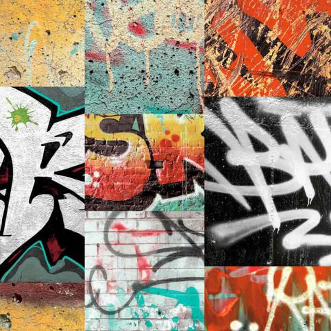 Tapeta na zeď - Arthouse Graffiti Graffiti Red - Beliani.cz