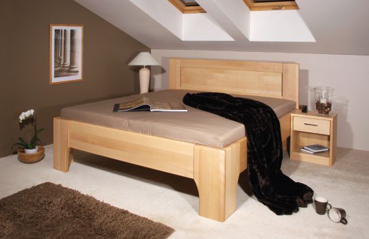Masivní postel s úložným prostorem Olympia 2 - 80/90/100 x200cm - 80 x 200cm - Nábytek Harmonia s.r.o.