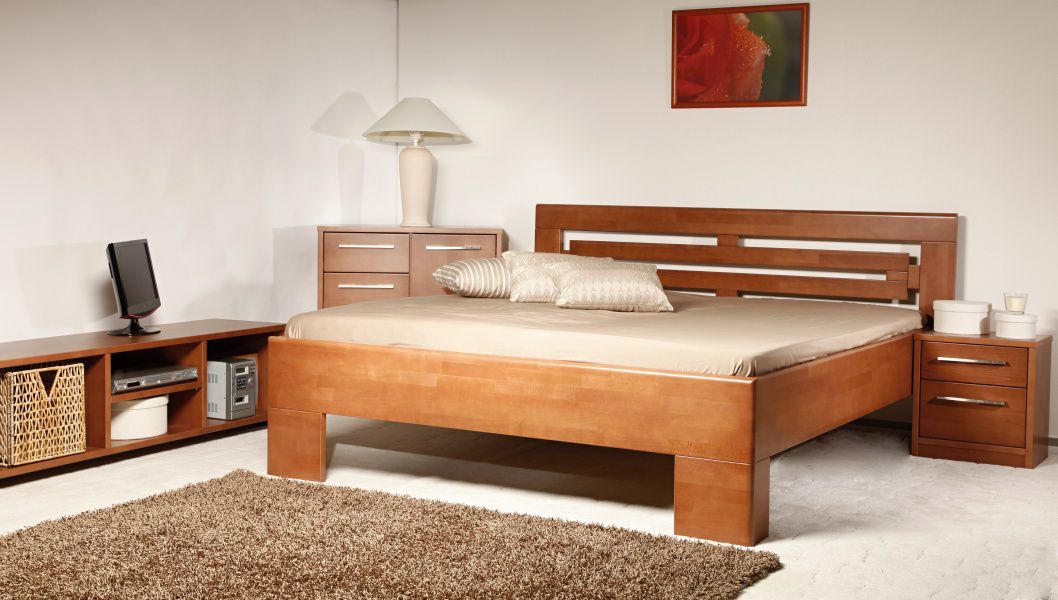 Masivní postel s úložným prostorem Varezza 2 - 80/90/100x200cm - 80 x 200cm - Nábytek Harmonia s.r.o.
