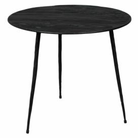 Černý borovicový odkládací stolek DUTCHBONE Pepper 40 cm