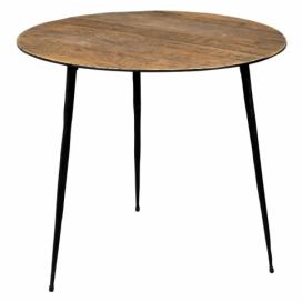 Hnědý borovicový odkládací stolek DUTCHBONE Pepper 45 cm
