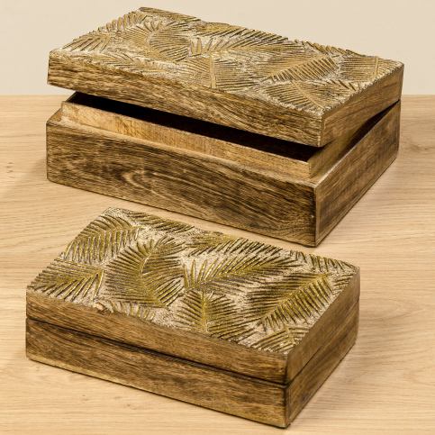 Krabičky Farn ze dřeva mangovníku, 2 ks - Velký Košík