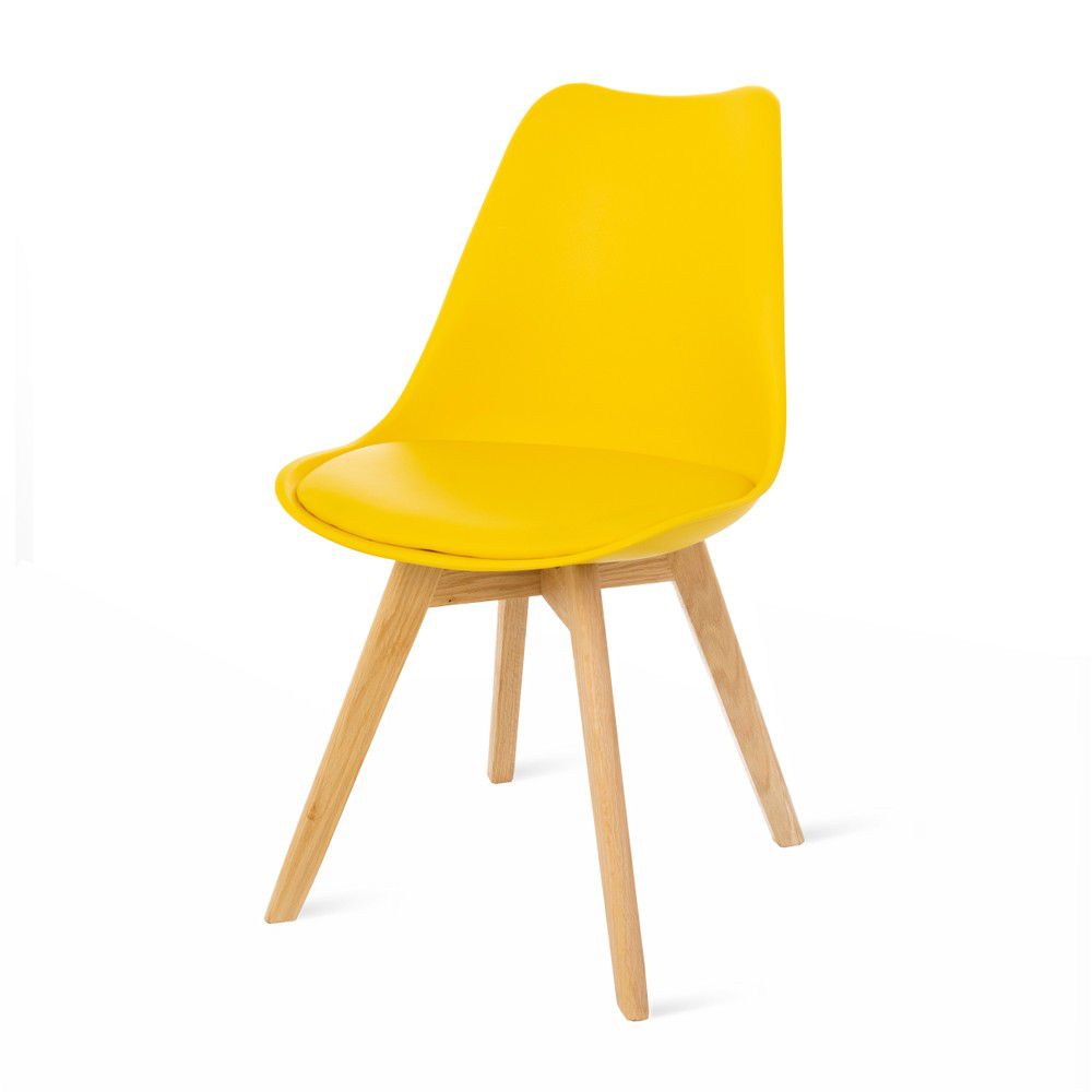 Sada 2 žlutých židlí s bukovými nohami Bonami Essentials Retro - Bonami.cz