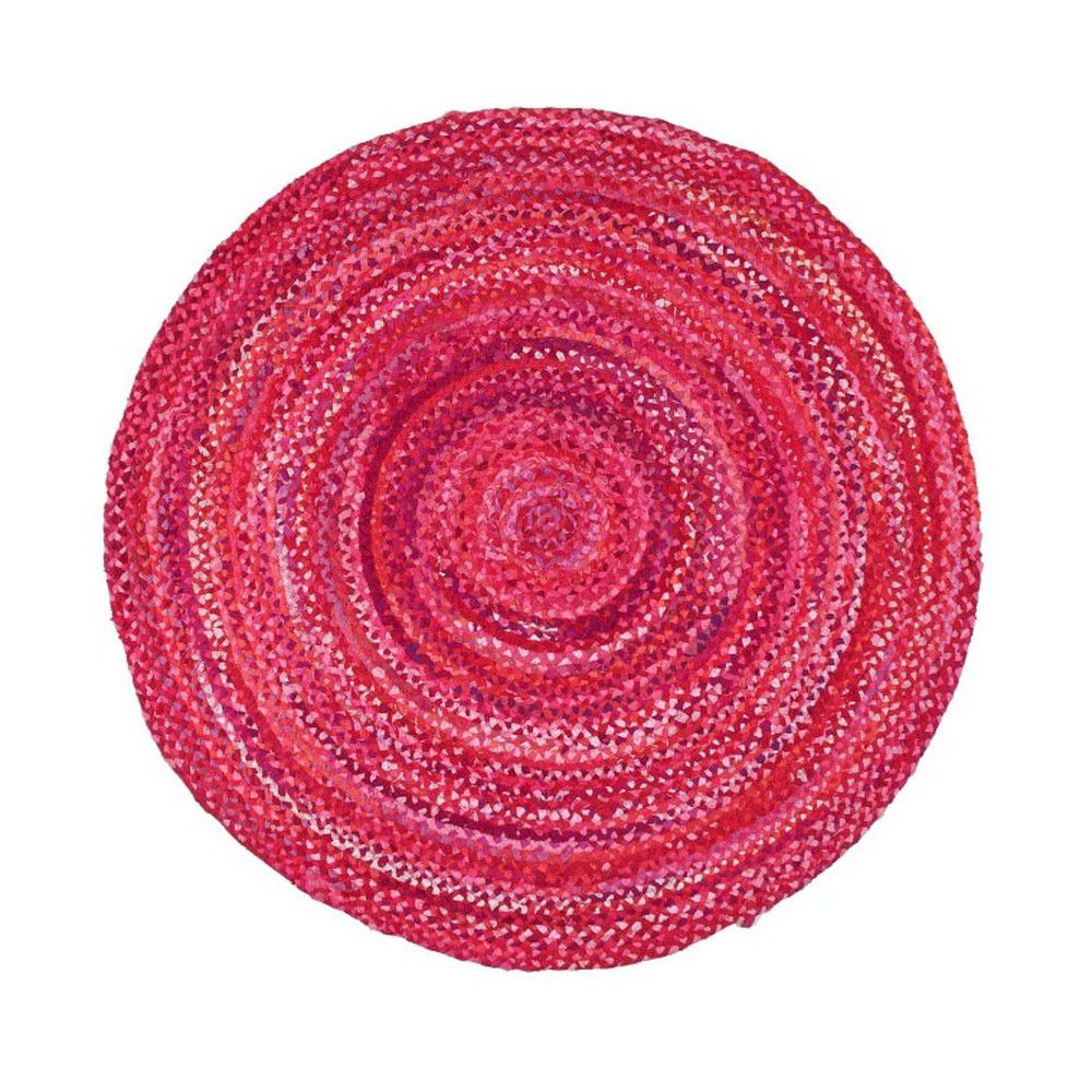 Růžový bavlněný kruhový koberec Garida, ⌀ 120 cm - Bonami.cz