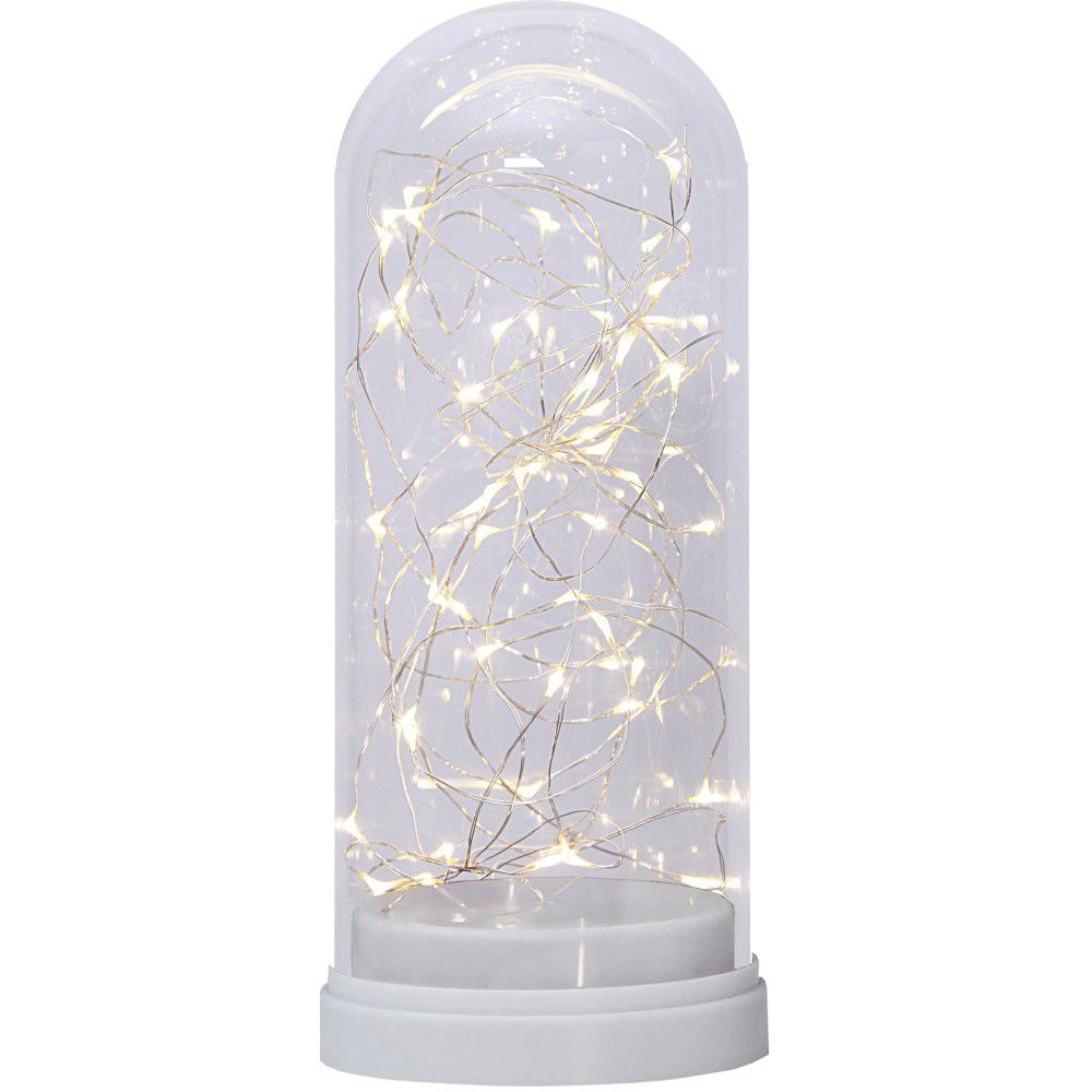 Bílá světelná LED dekorace Star Trading Glass Dome, výška 25 cm - Bonami.cz