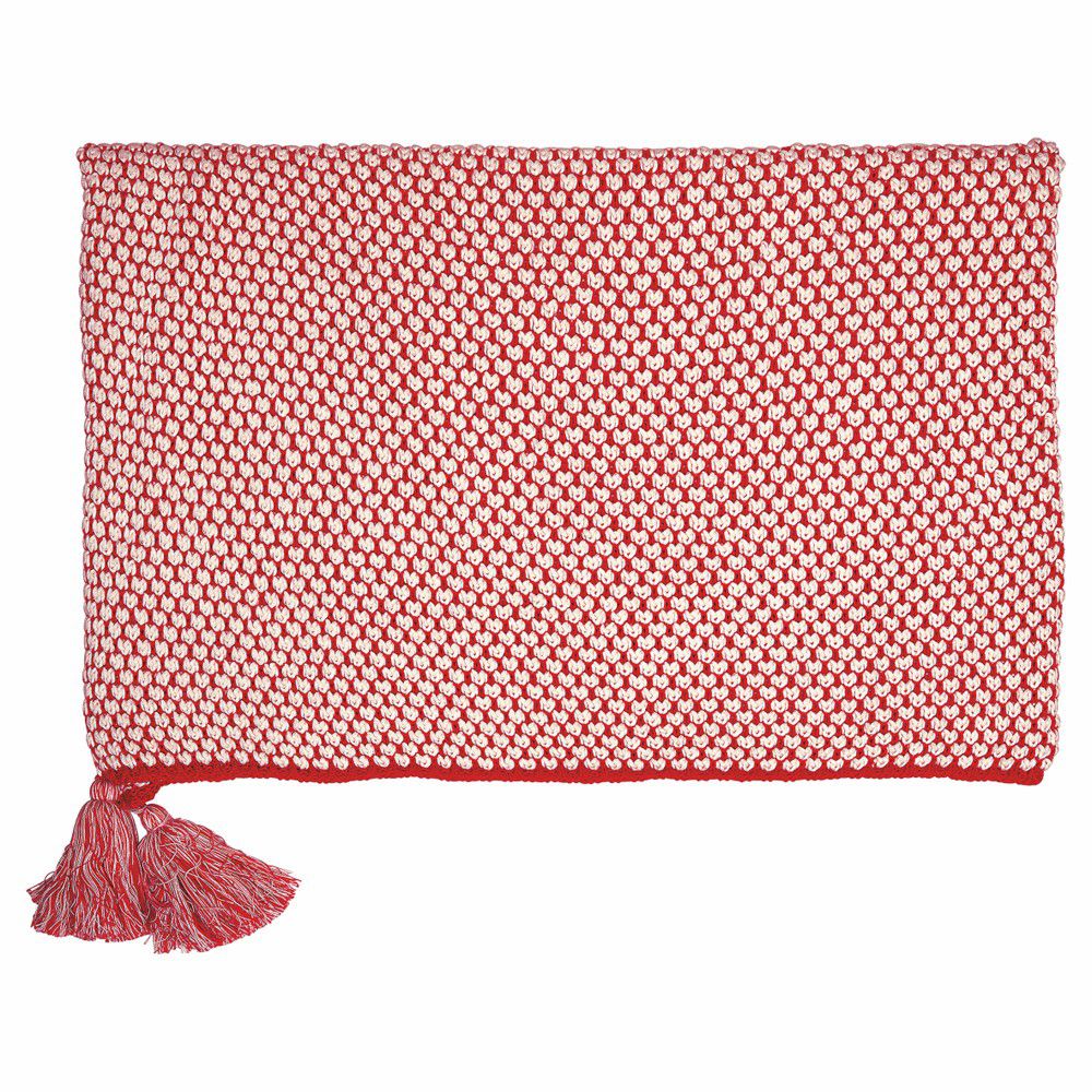Červená pletená deka Green Gate Dot, 130 x 180 cm - Bonami.cz