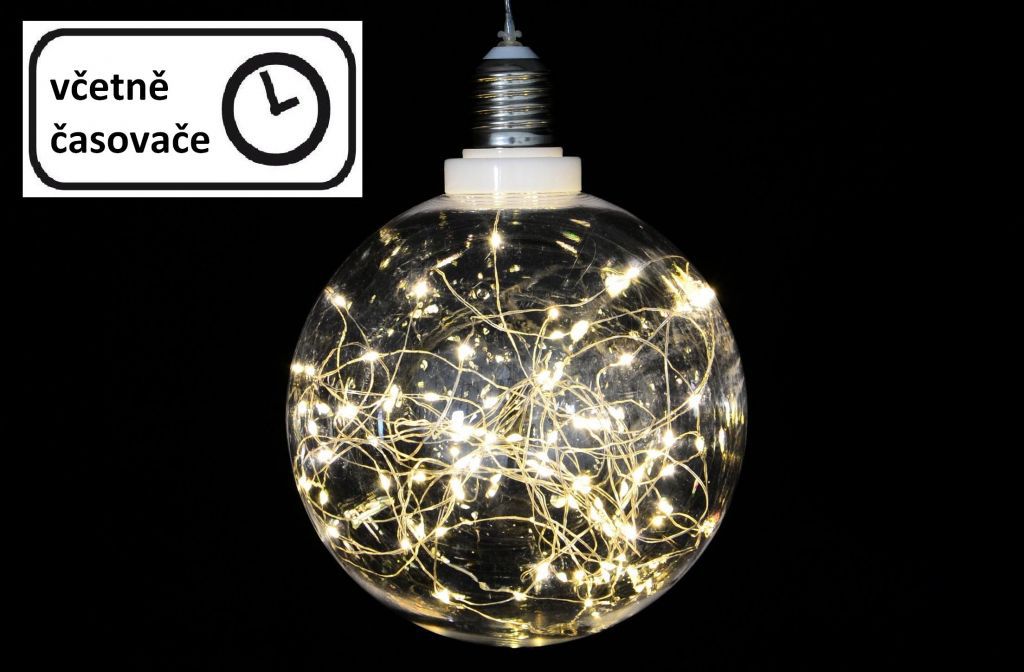 Nexos  Vánoční dekorace - žárovka - 30 LED teple bílá - Kokiskashop.cz