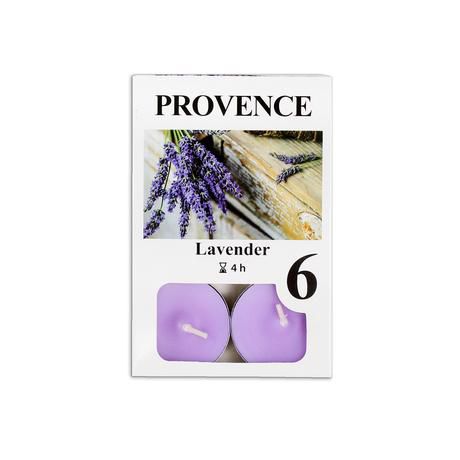 Provence SVÍČKA ČAJOVÁ LEVANDULE, 6KS - Kitos.cz