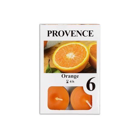 Čajová svíčka Provence 6ks pomeranč - Kitos.cz
