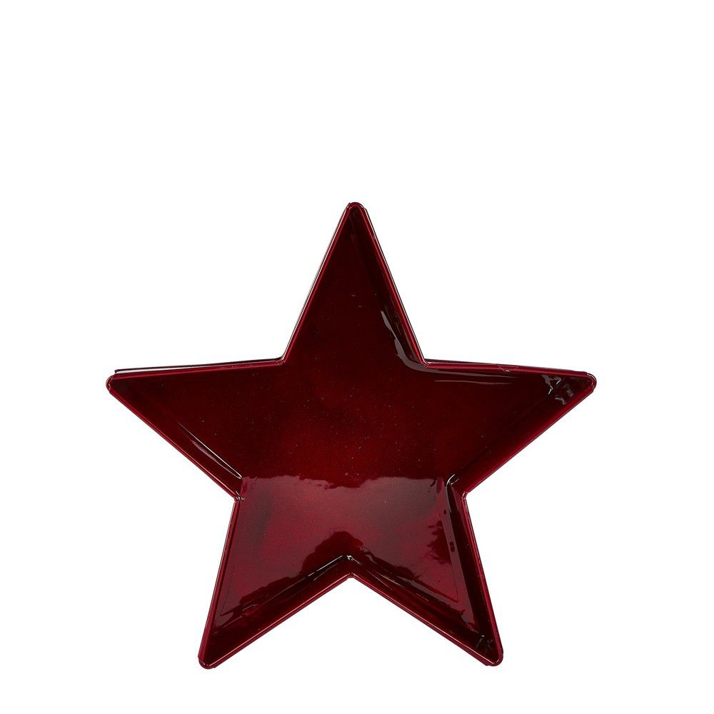 Červený servírovací tác ve tvaru hvězdy KJ Collection, 19 cm - Bonami.cz
