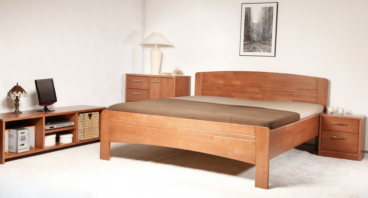 Masivní postel s úložným prostorem Evita 4 - 80/90/100x200cm - 80 x 200cm - Nábytek Harmonia s.r.o.
