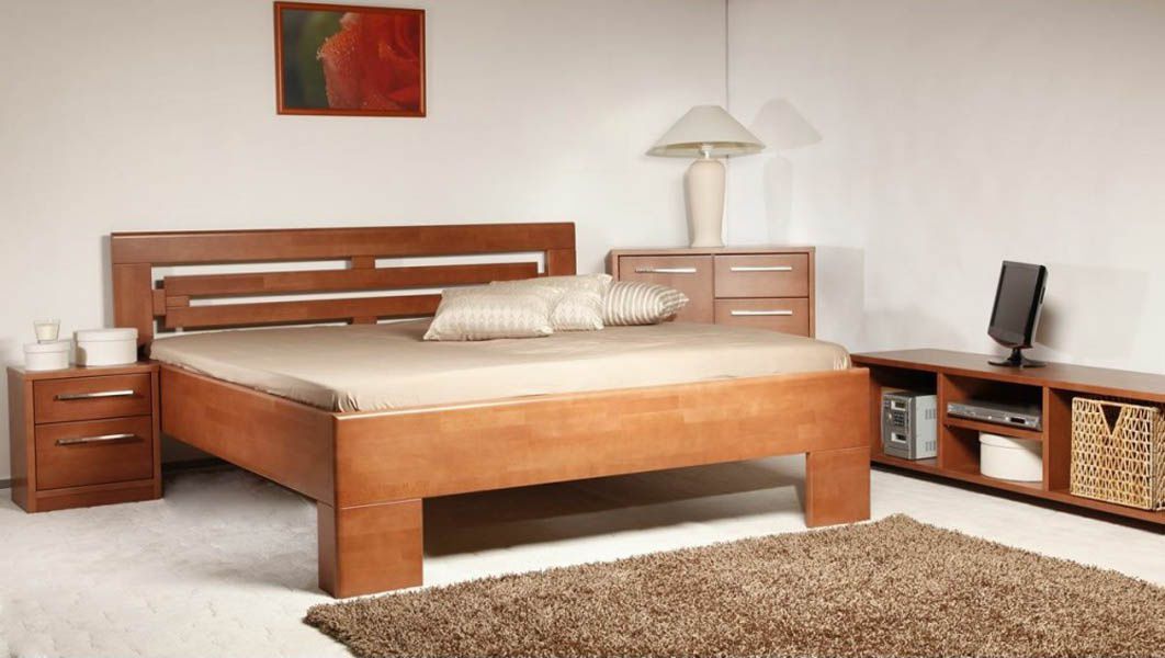 Masivní postel s úložným prostorem Varezza 2 - 120/140x200cm - 120 x 200cm - Nábytek Harmonia s.r.o.