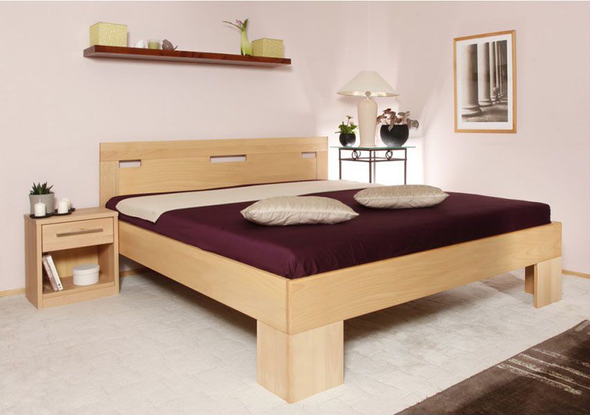 Masivní postel s úložným prostorem Varezza 6A (v.50) - 120/140x200cm - 120 x 200cm - Nábytek Harmonia s.r.o.