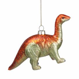 HANG ON Ozdoba dinosaur - zelená/oranžová