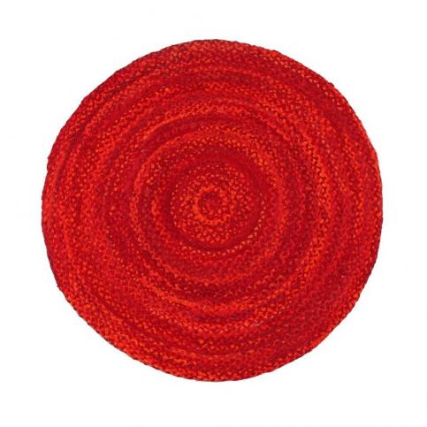 Červený bavlněný kruhový koberec Eco Rugs, Ø 150 cm - Bonami.cz