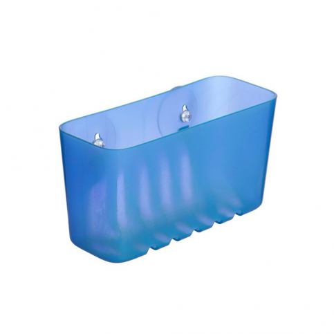 Modrý nástěnný koupelnový košík bez nutnosti vrtání Ta-Tay Small Storage Basket Standart - Bonami.cz