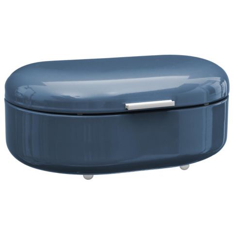 Emako Box na pečivo RETRO, kovový chlebník, kontejner na chleba, chlebovka - barva modrá, - EMAKO.CZ s.r.o.