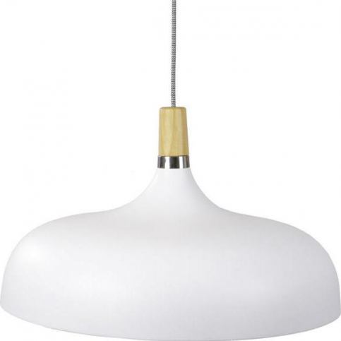 Danish Style Retro světlo, lustr závěsný kovový, 50 cm, bílá, moderní vzdušný design - M DUM.cz